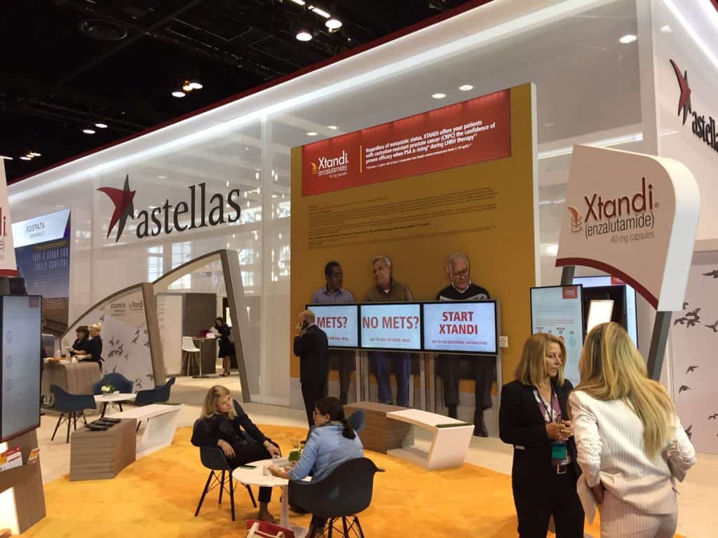 Astellas Pharma, Exhibition booth during ASCO 2019, held May 31 – June 4, 2019 in Chicago, Ill.| Courtsey: Emila Duaerte / Sunvalley Communication